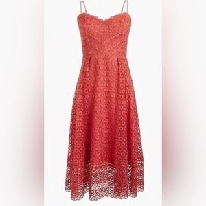 J. Crew Coral Daisylace Dress